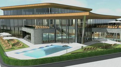Nieuw zwembadcomplex op Sportcamp Woferlgut in Oostenrijk juli 2018 Nieuw zwembadcomplex op Sportcamp Woferlgut in Oostenrijk juli 2018