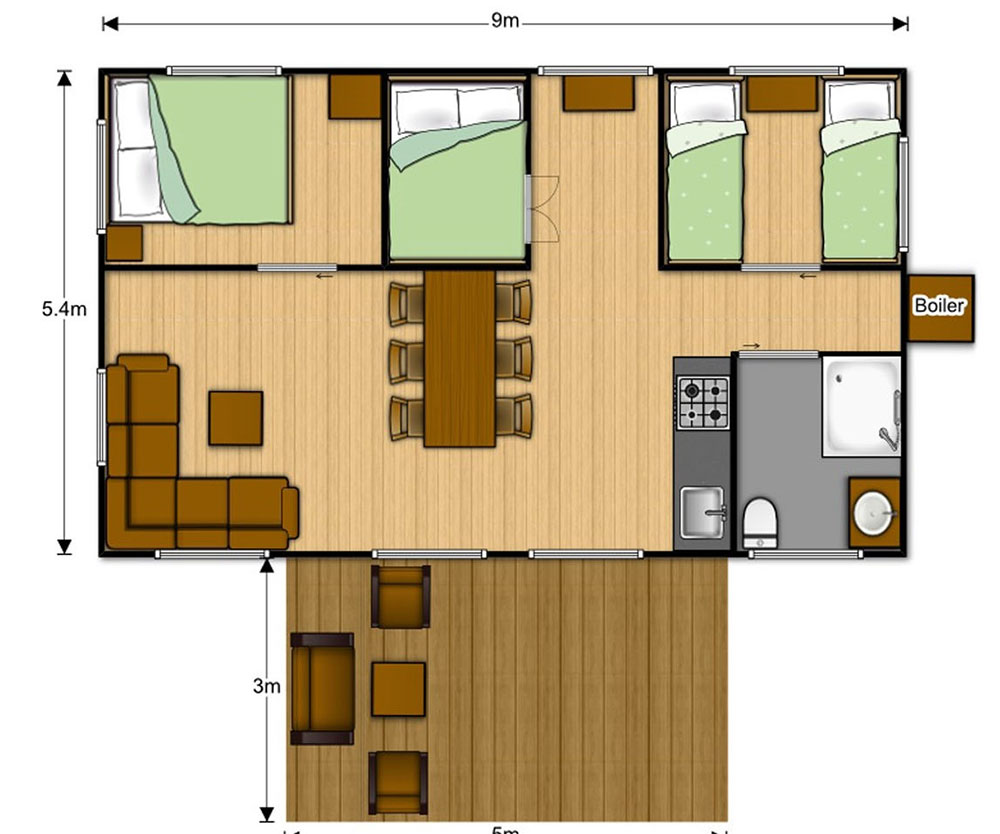 Plattegrond Safaritent DeLuxe