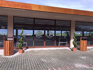 Nieuwe entree camping Norcenni Nieuwe entree camping Norcenni