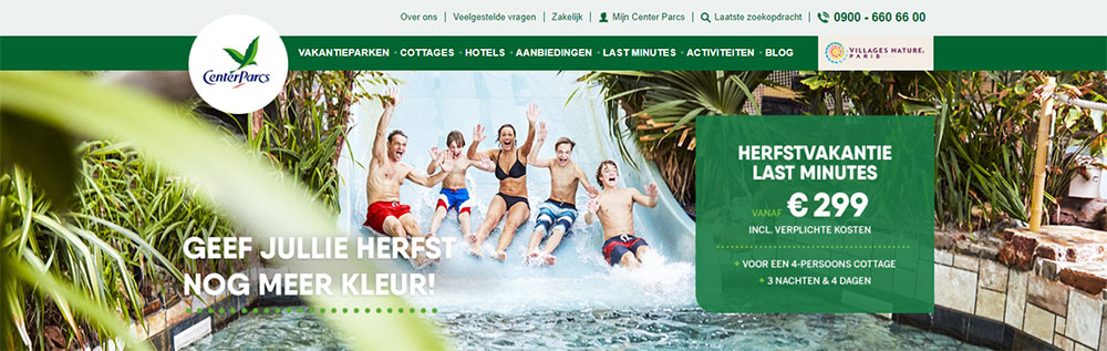 Last Minute herfstvakantie bij Center Parcs