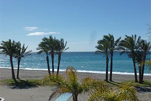 Het strand bij Malaga Het strand bij Malaga