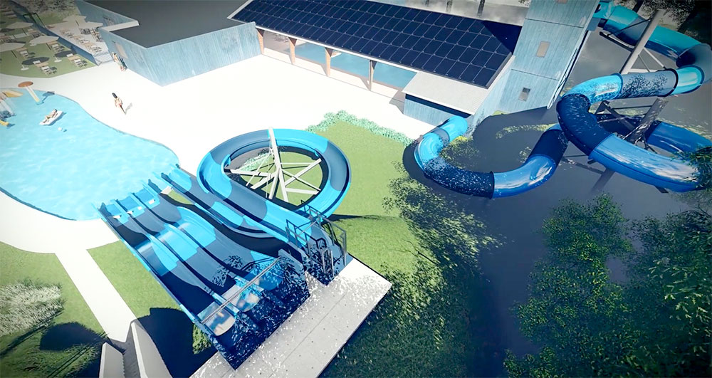 2018 nieuw zwempark, met wellness- en sportvoorzieningen, de Twee Bruggen Vernieuwd zwempark de Twee Bruggen