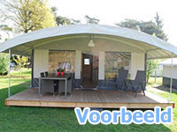 Tentvilla met sanitair Tentvilla met sanitair