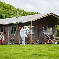 Camping BoerenBed Treganhoe Farm in regio Zuid West Engeland, Groot-Brittannië