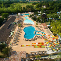 Camping Château de Fonrives in regio Aquitaine / Les Landes, Frankrijk