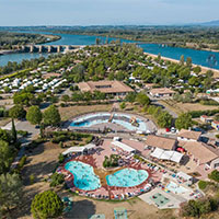 Camping L'île des Papes in regio Languedoc-Roussillon, Frankrijk