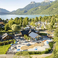 Camping La Nublière (Lac d'Annecy) in regio Rhône-Alpes, Frankrijk