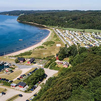 Camping Rosenvold Strand Camping in regio Midden-Jutland, Denemarken