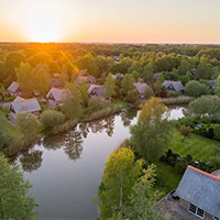 Camping Villapark de Weerribben in regio Overijssel, Nederland