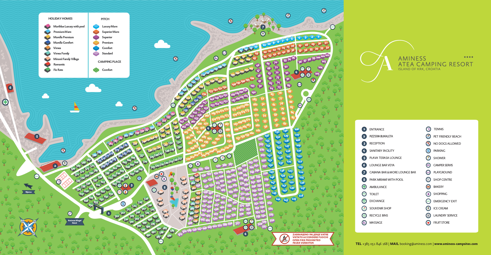 Plattegrond Aminess Atea Camping Resort