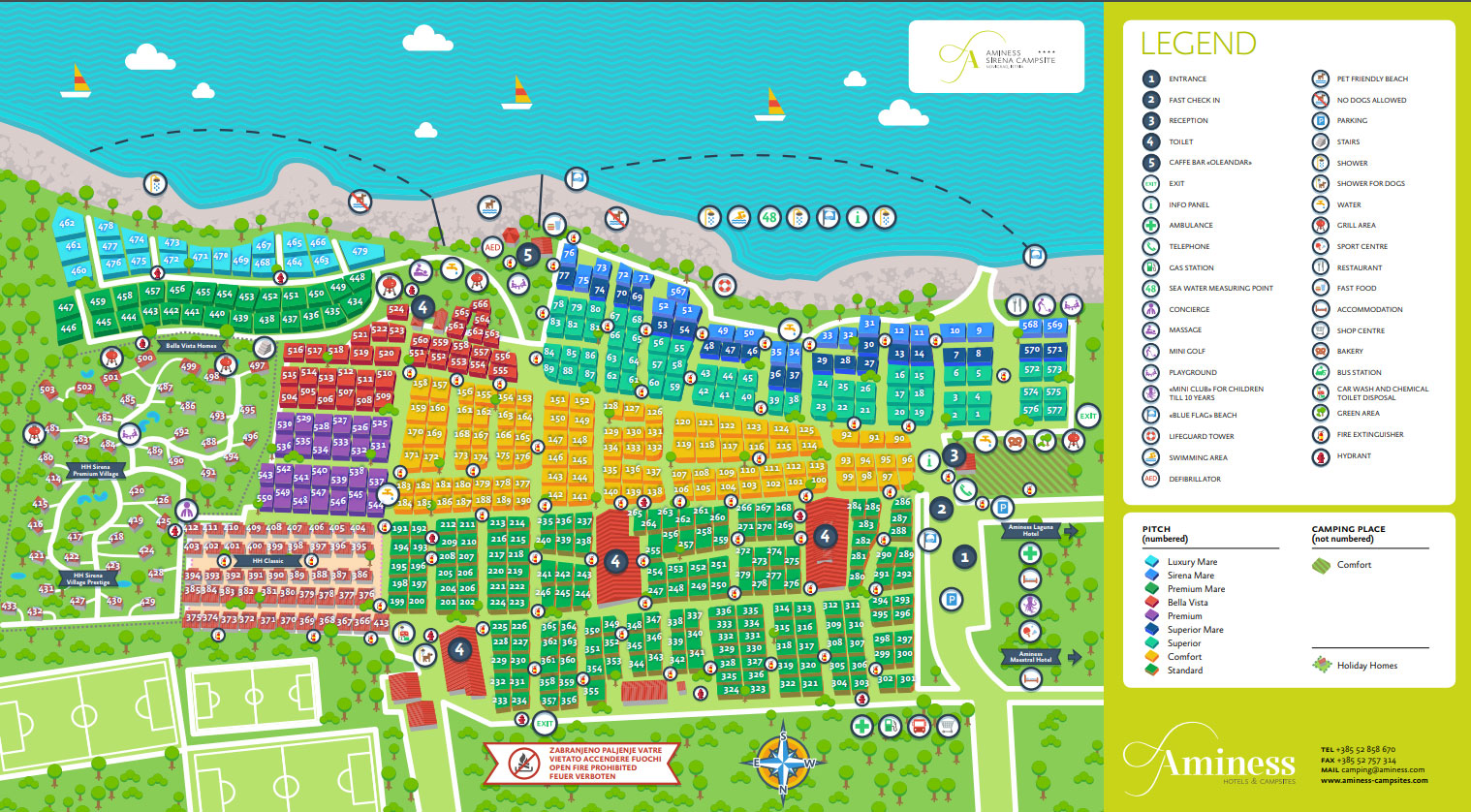 Plattegrond Aminess Maravea Camping Resort