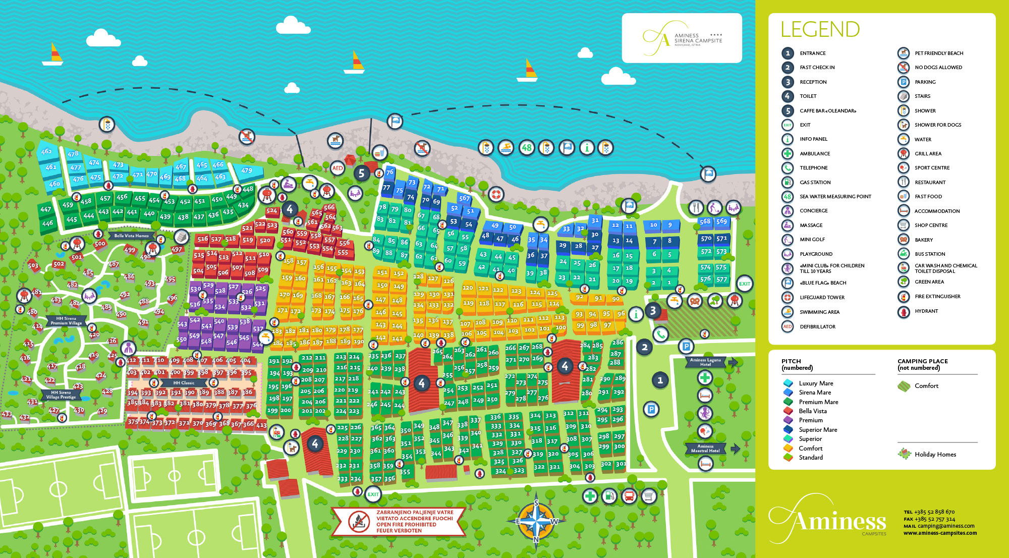 Plattegrond Aminess Sirena