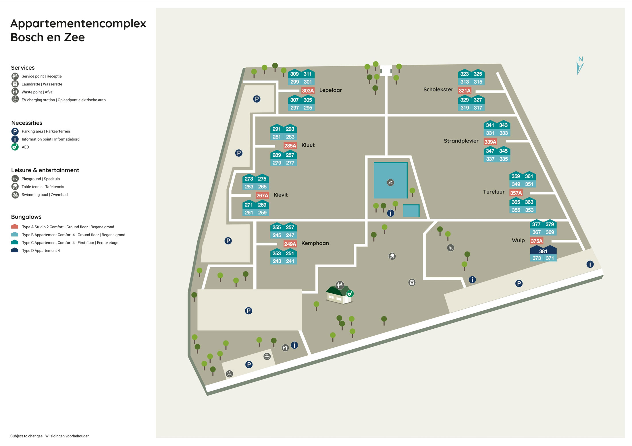 Plattegrond Appartementencomplex Bosch en Zee