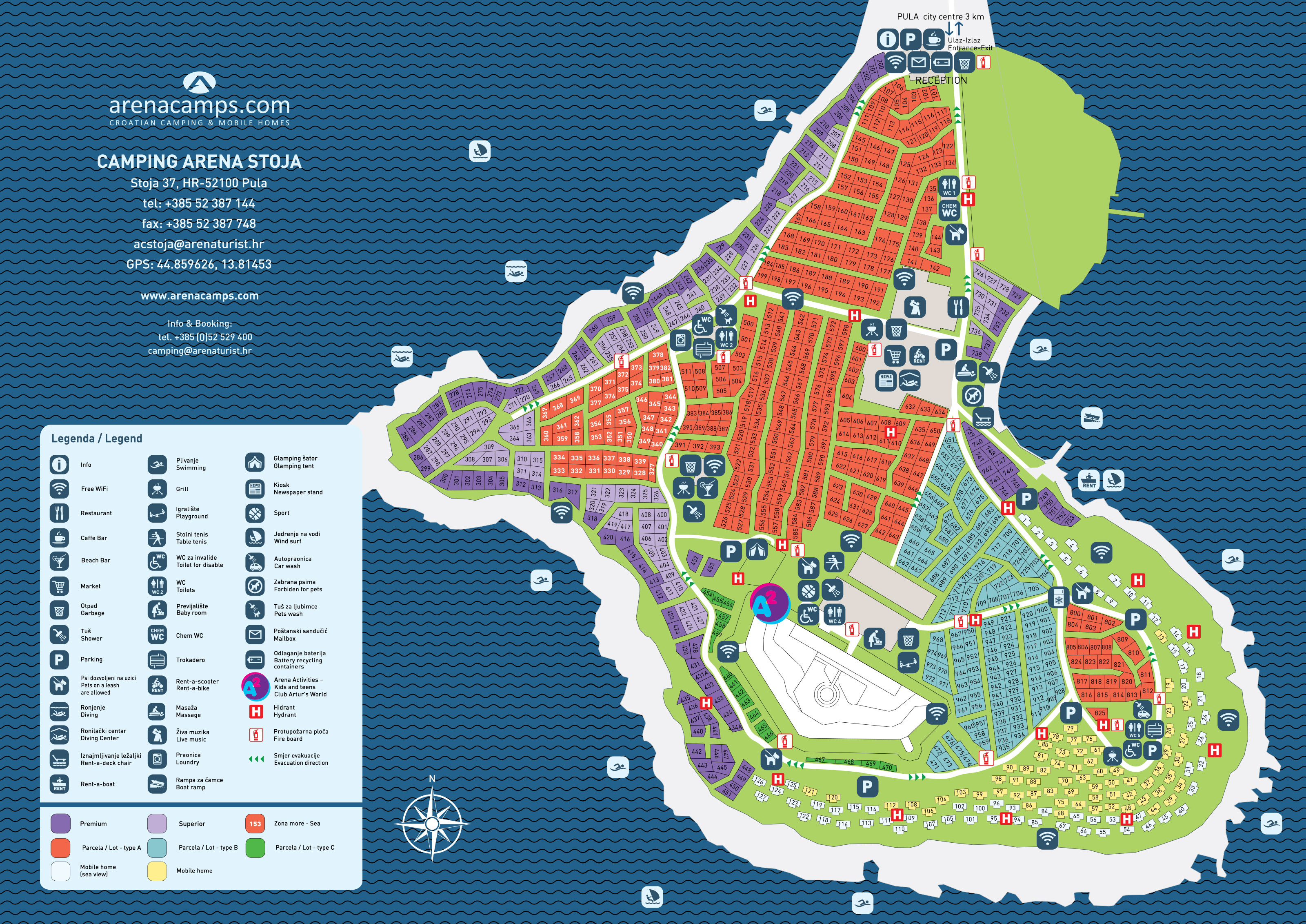 Plattegrond Arena Stoja