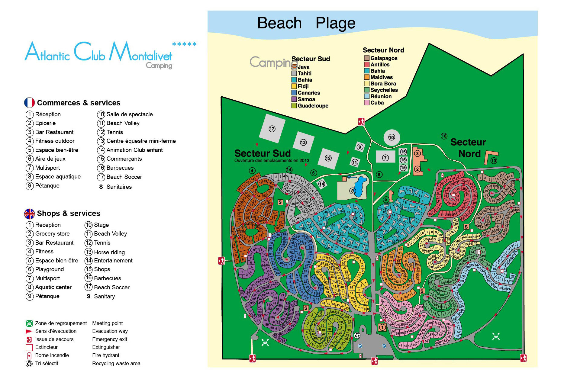 Plattegrond Atlantic Club Montalivet