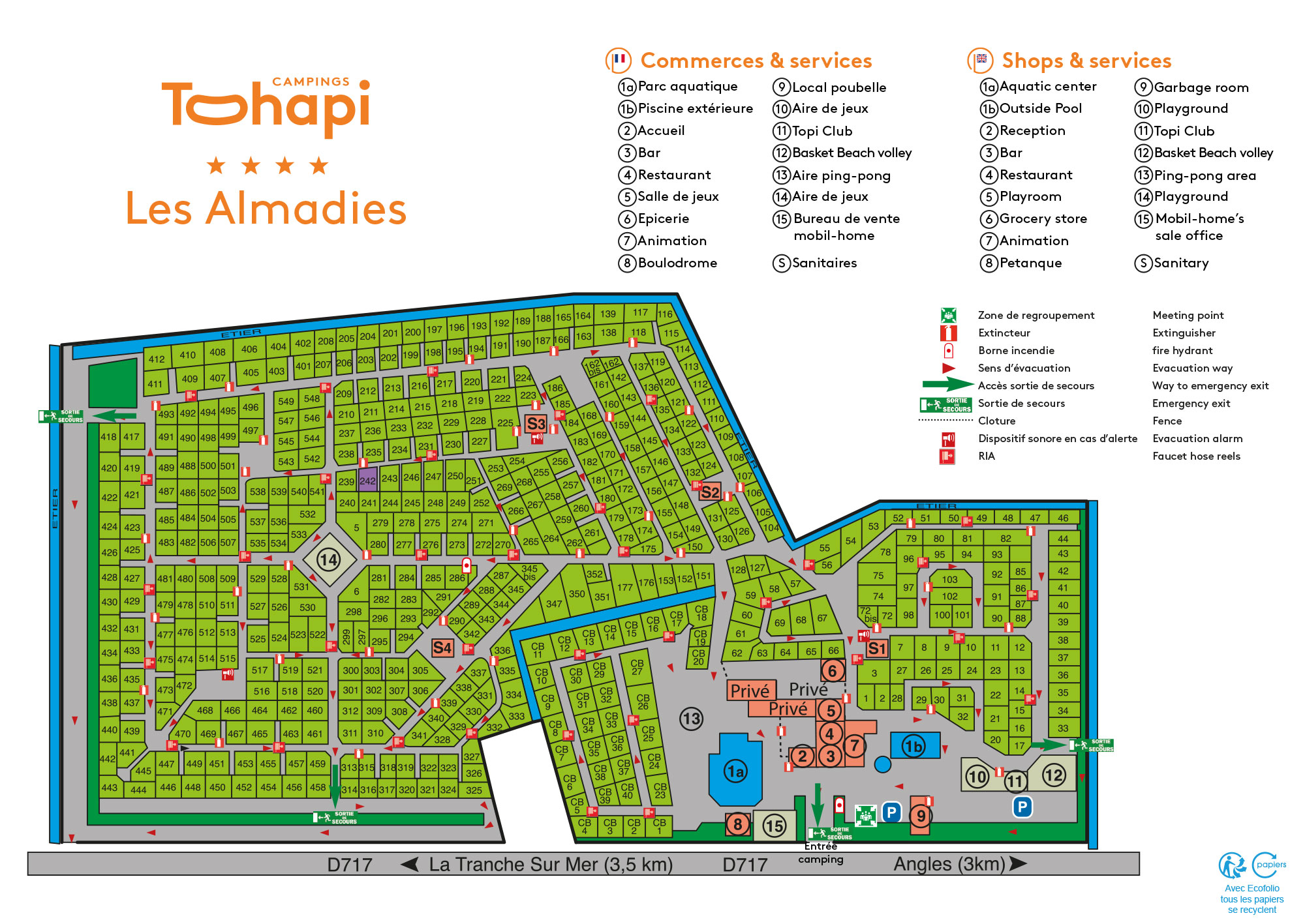 Plattegrond Aunis Club Vendée