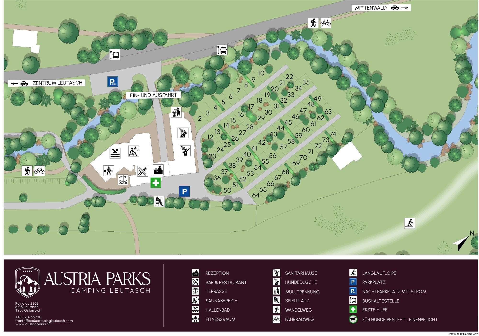 Plattegrond Austria Parks Leutasch
