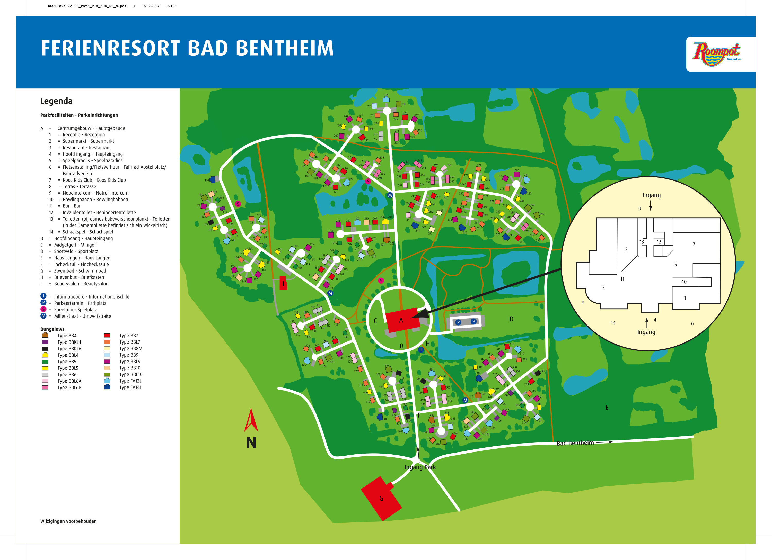 Plattegrond Bad Bentheim