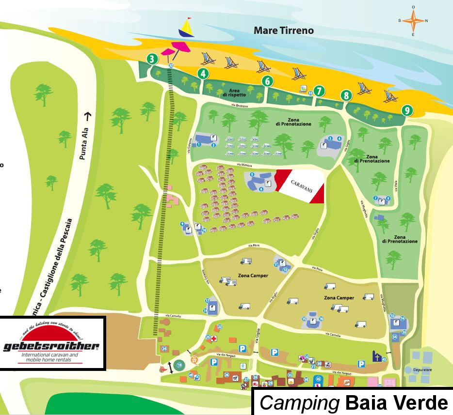 Plattegrond Baia Verde (Toscana)