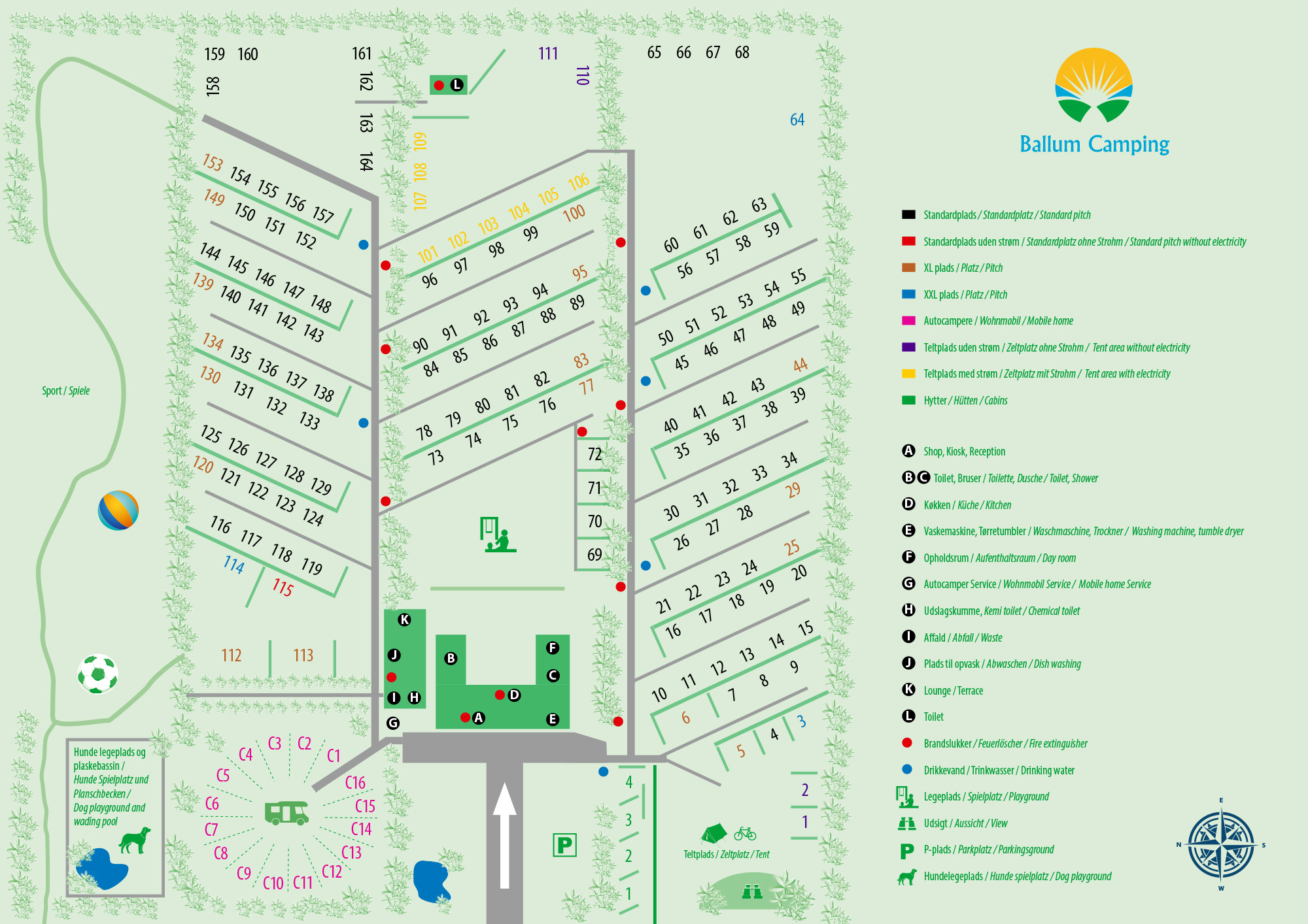 Plattegrond Ballum Camping