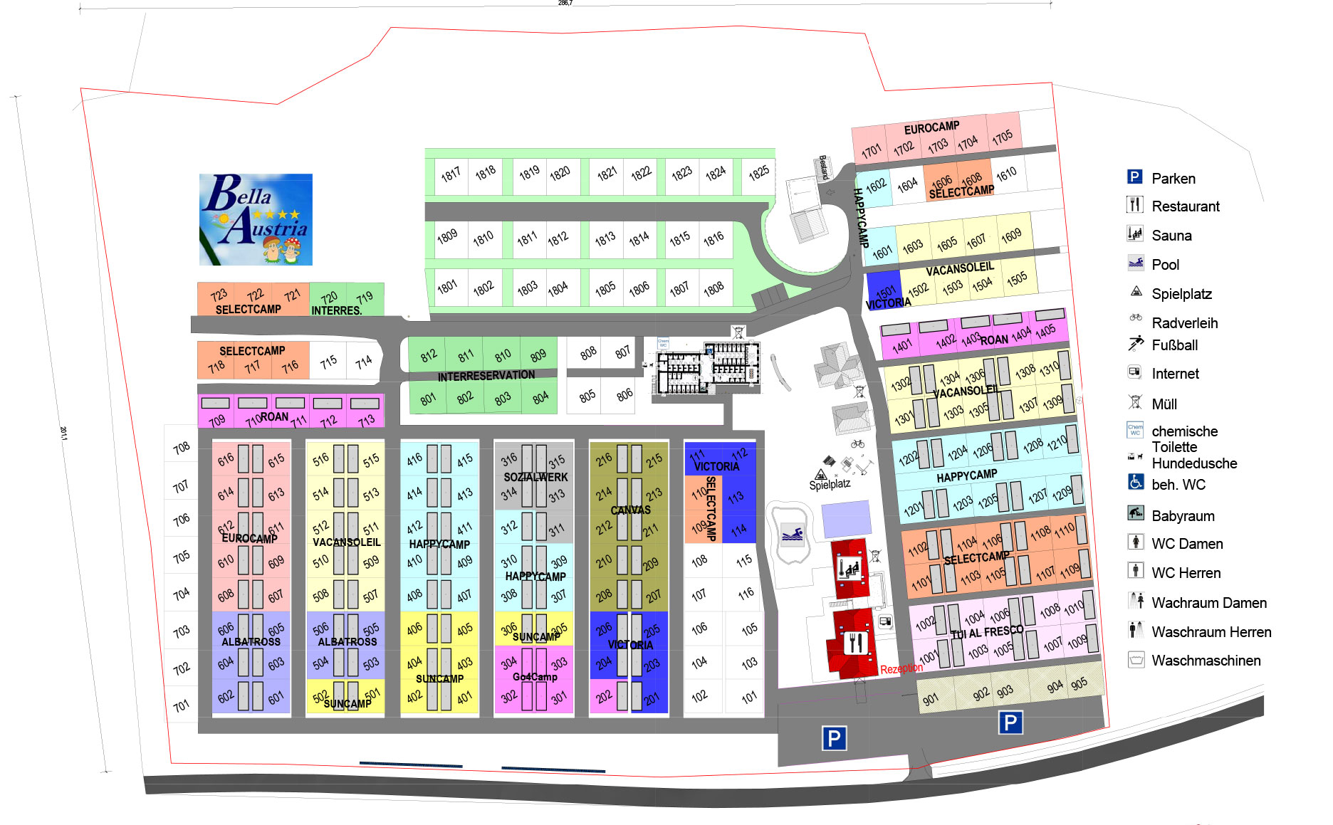 Plattegrond Bella Austria