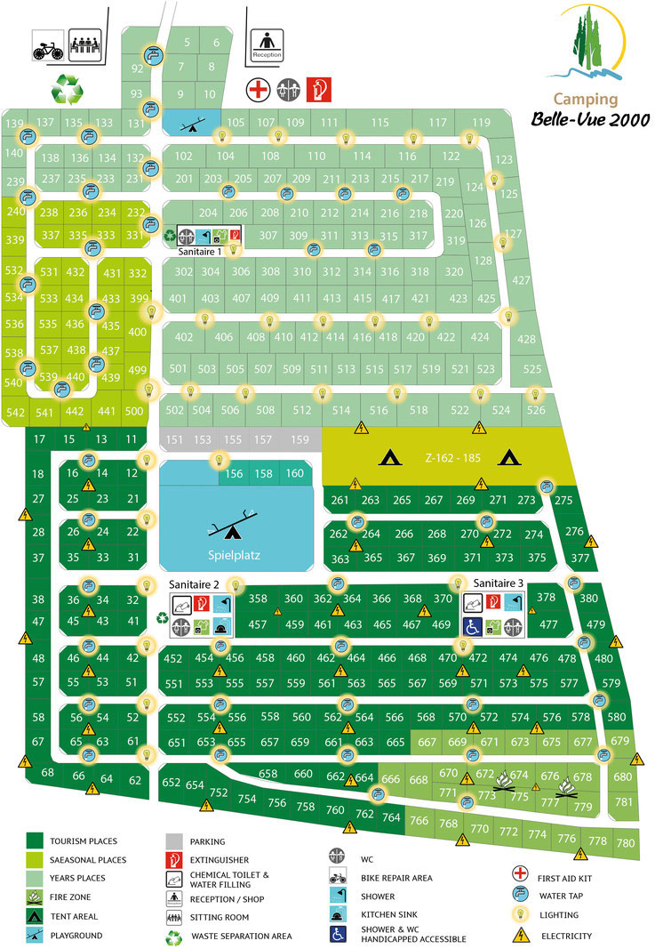 Plattegrond Belle-Vue 2000