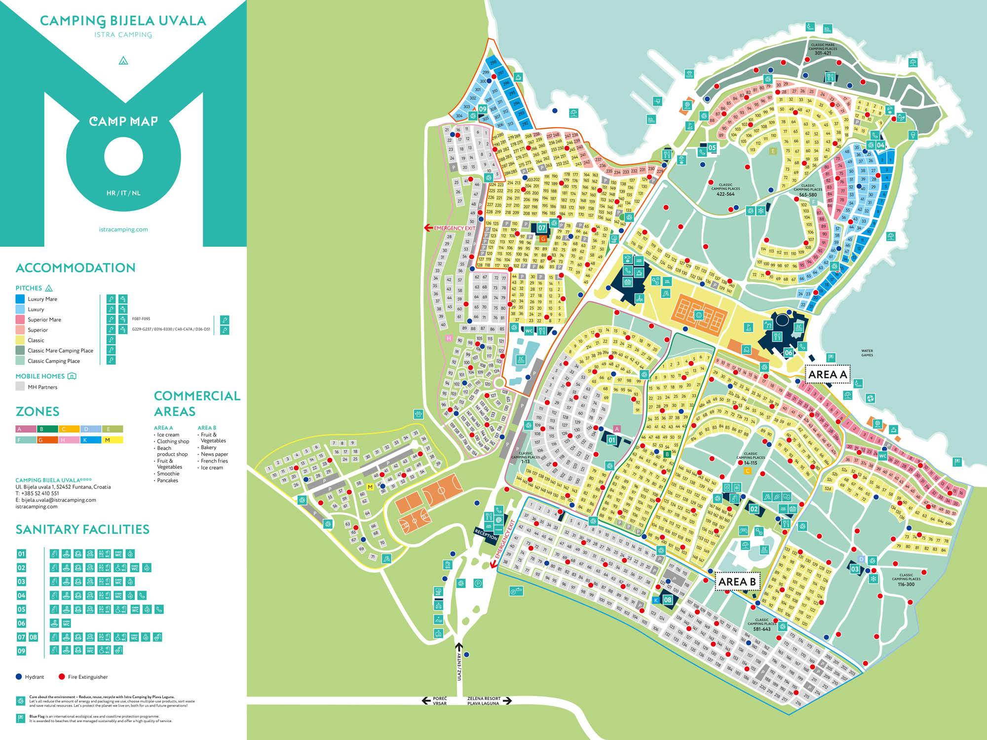 Plattegrond Bijela Uvala