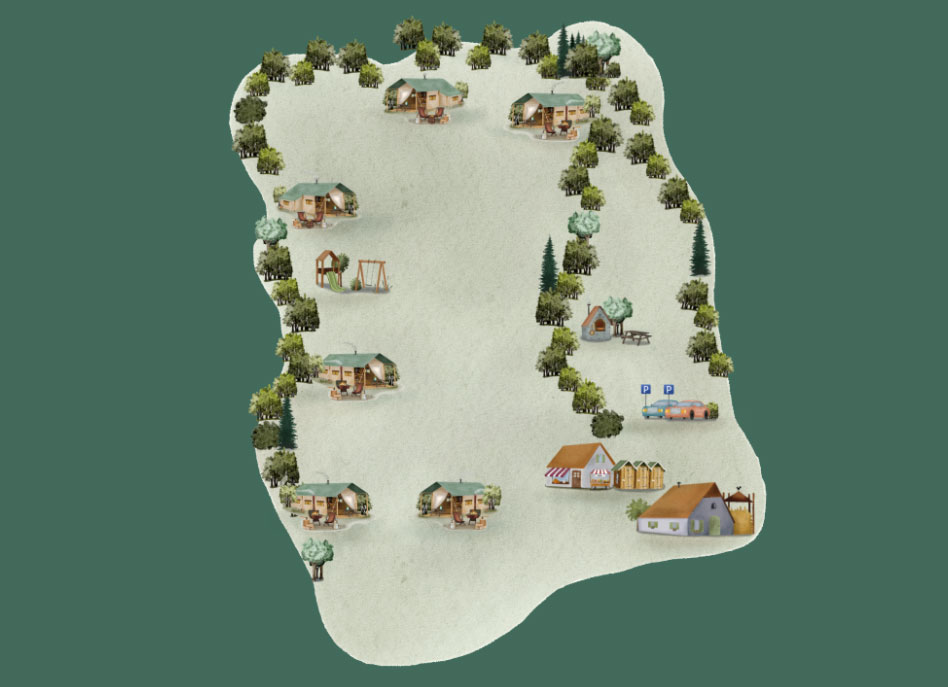 Plattegrond BoerenBed La Ferme de Penquelen Huella