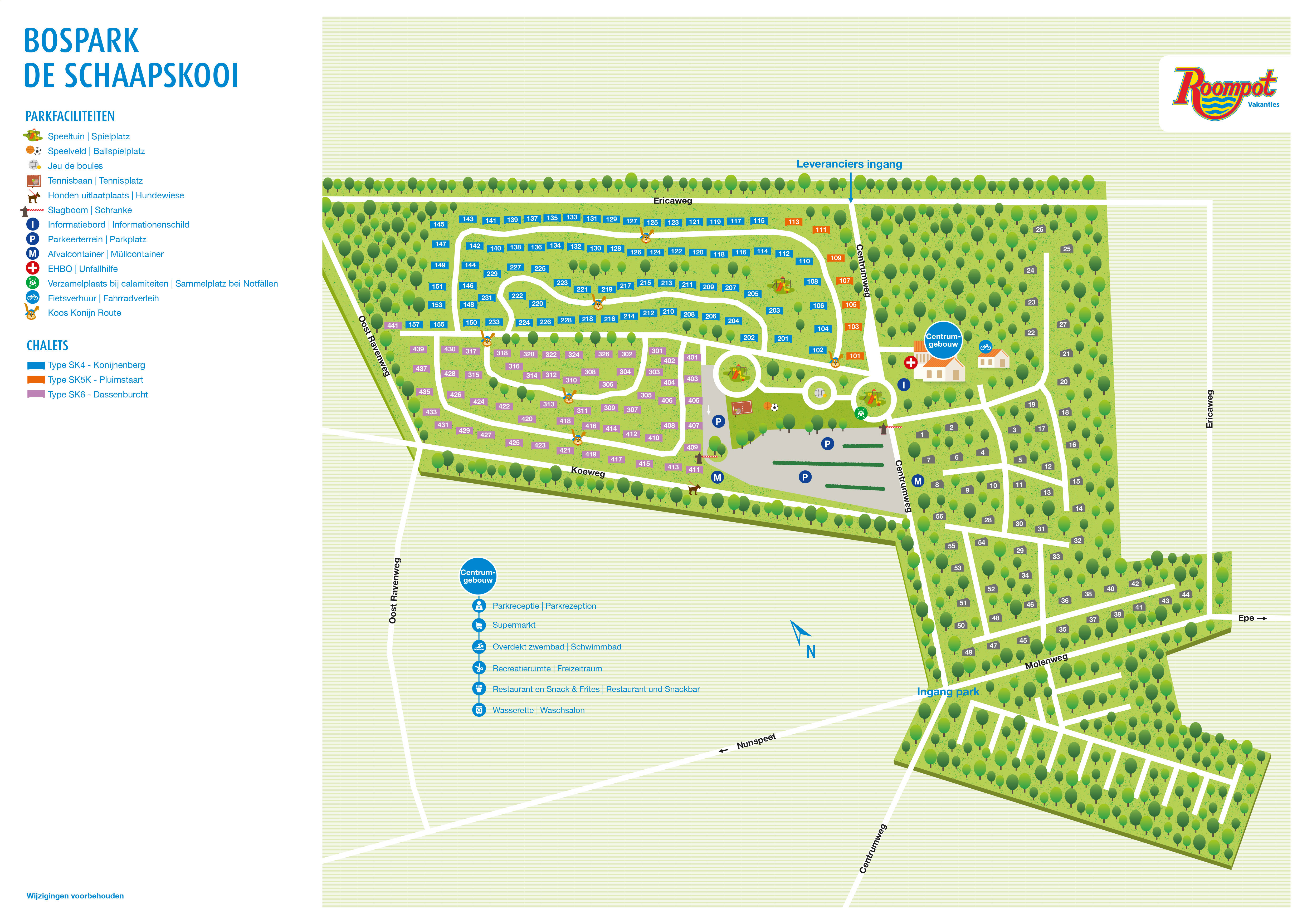 Plattegrond Bospark de Schaapskooi