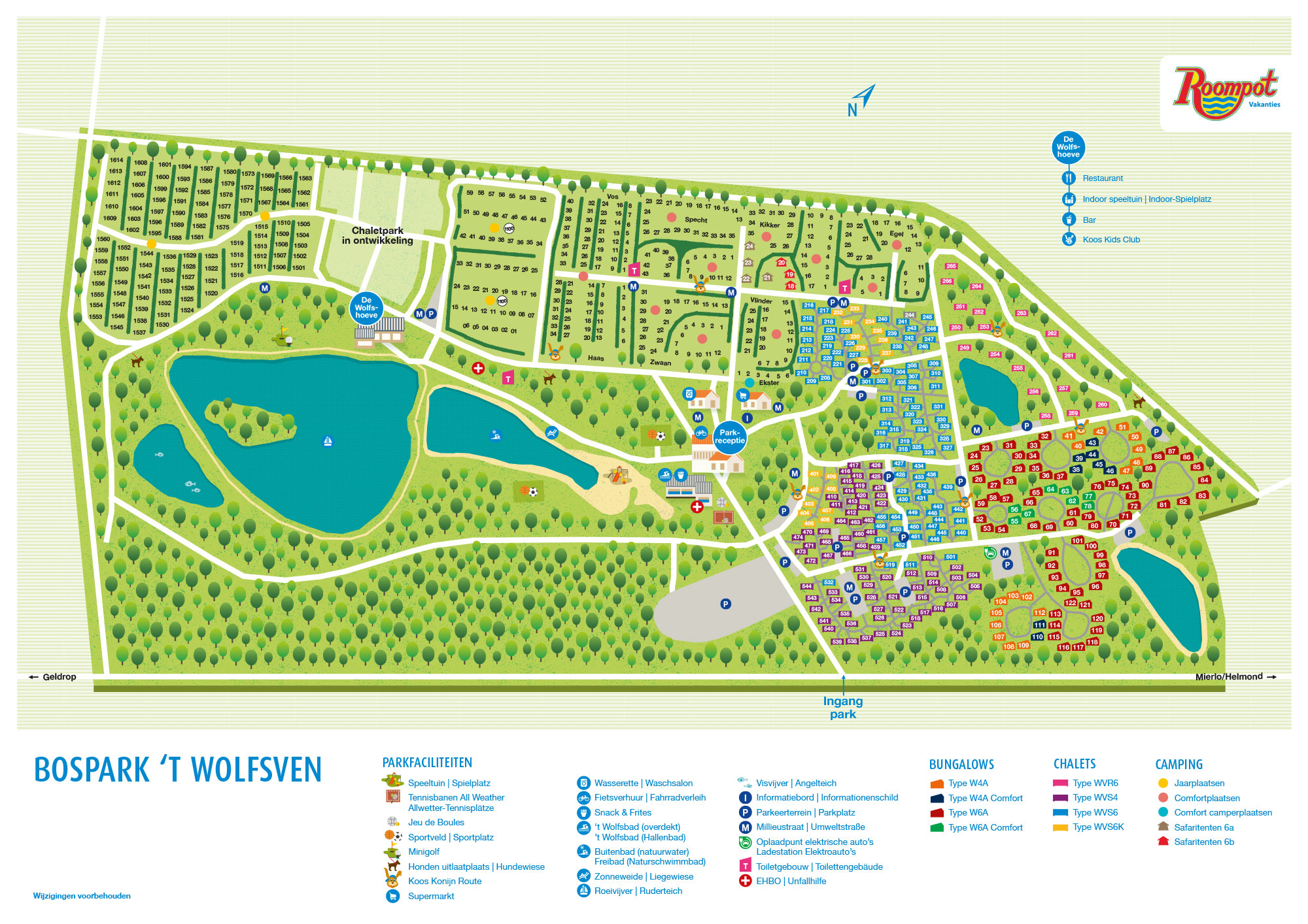 Plattegrond Bospark 't Wolfsven