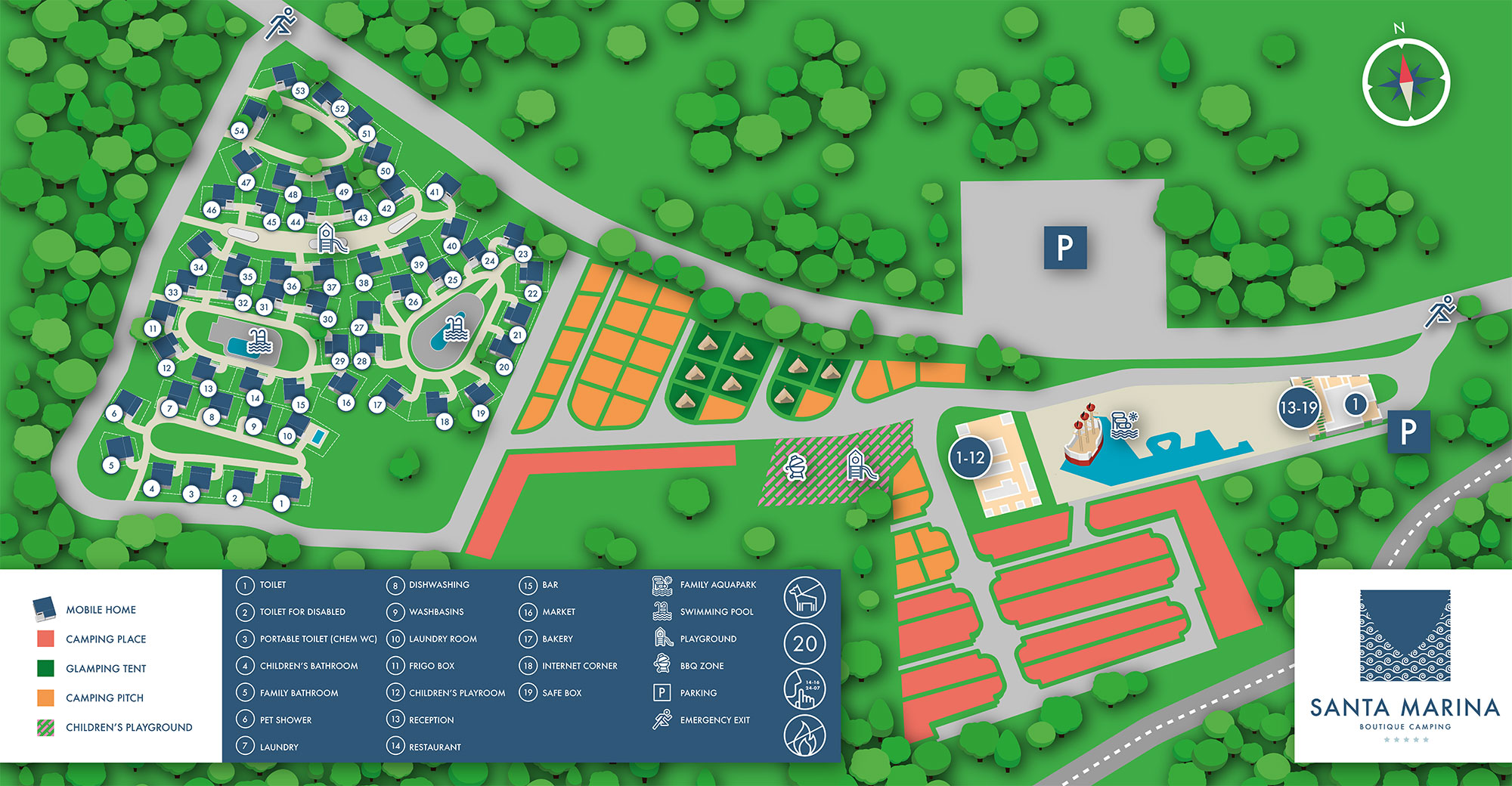 Plattegrond Boutique Santa Marina