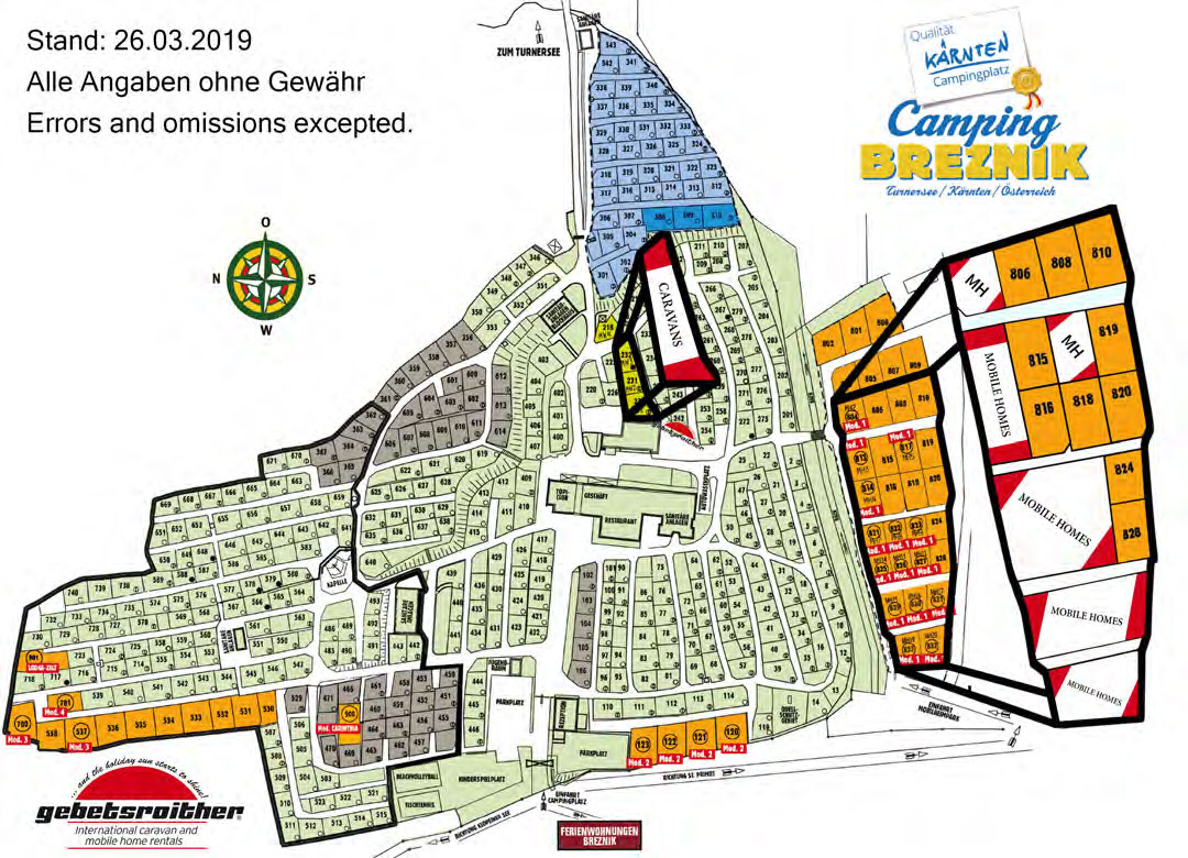 Plattegrond Breznik Strandcamping