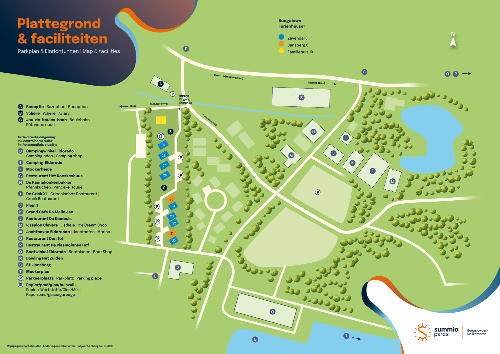 Plattegrond Bungalowpark De Riethorst