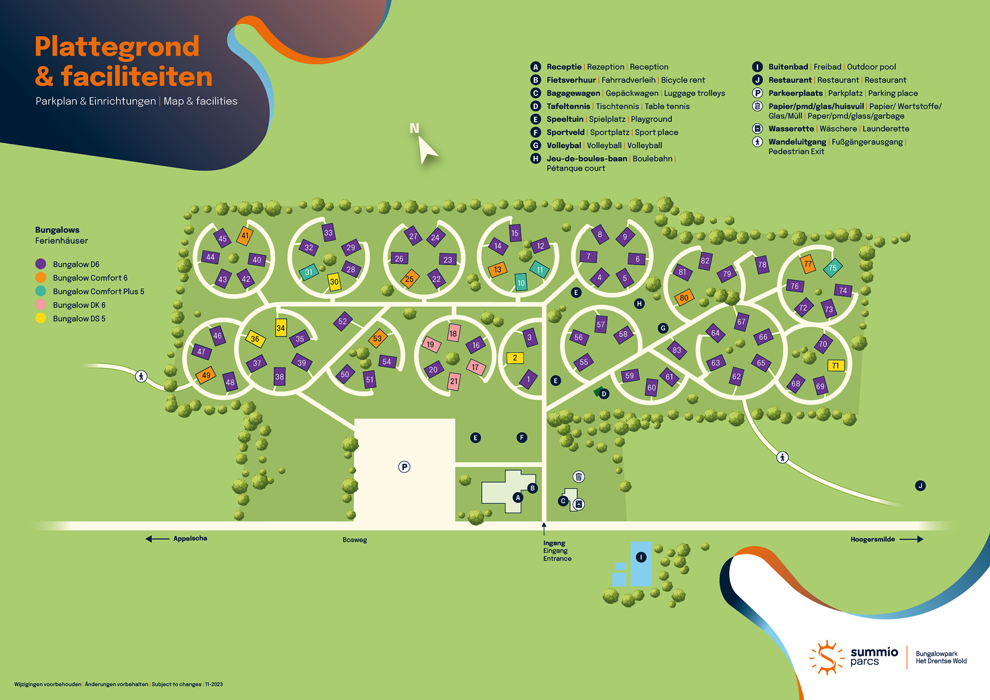 Plattegrond Bungalowpark Het Drentse Wold