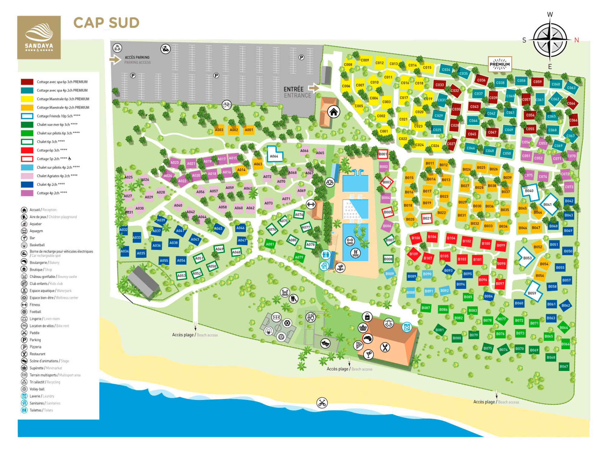 Plattegrond Cap Sud