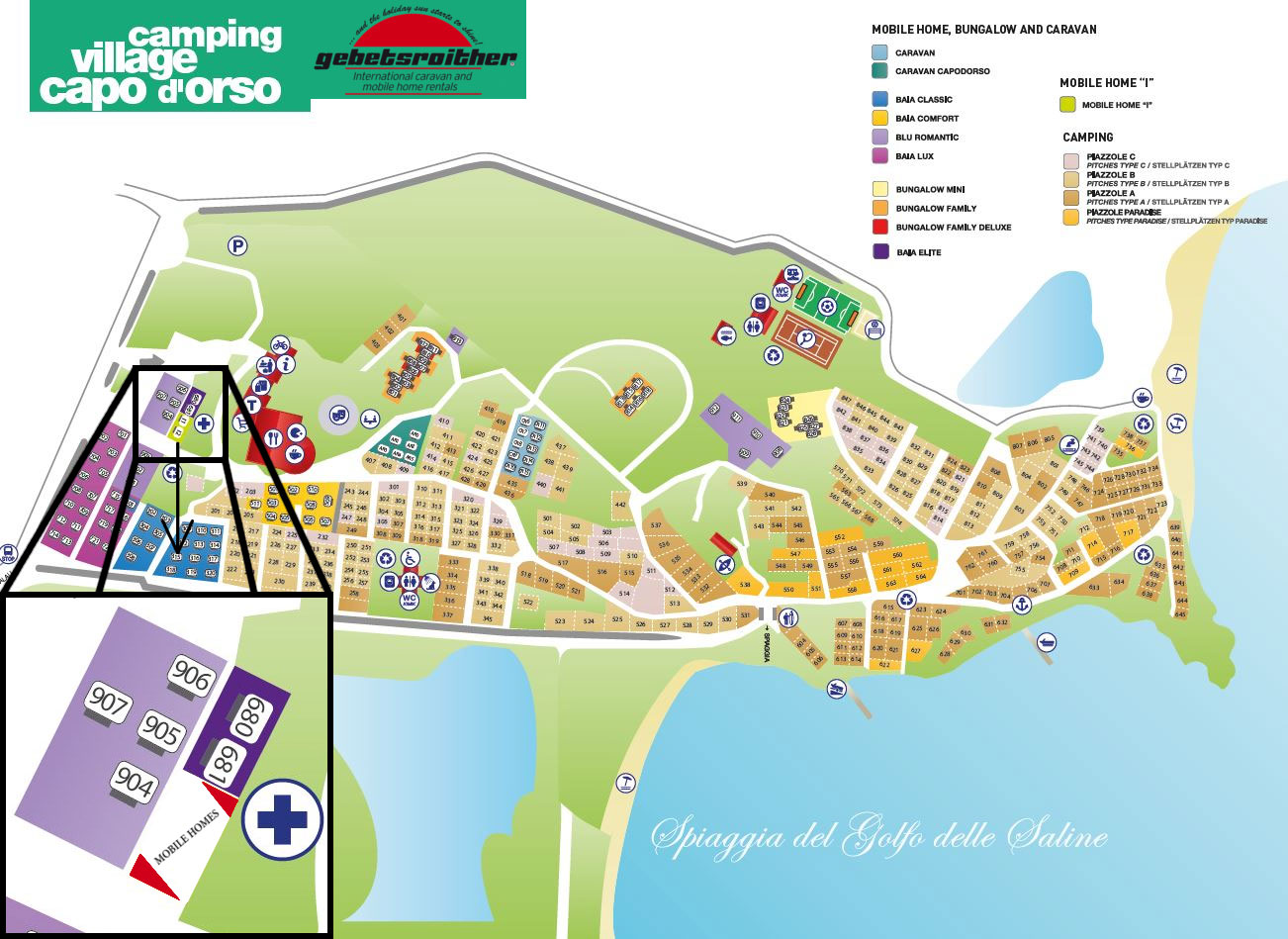 Plattegrond Capo d'Orso