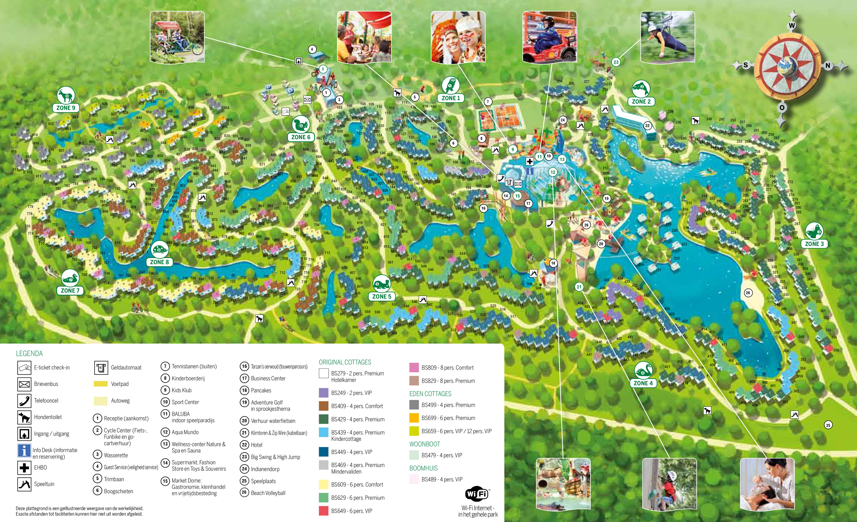 Plattegrond Center Parcs Bispinger Heide