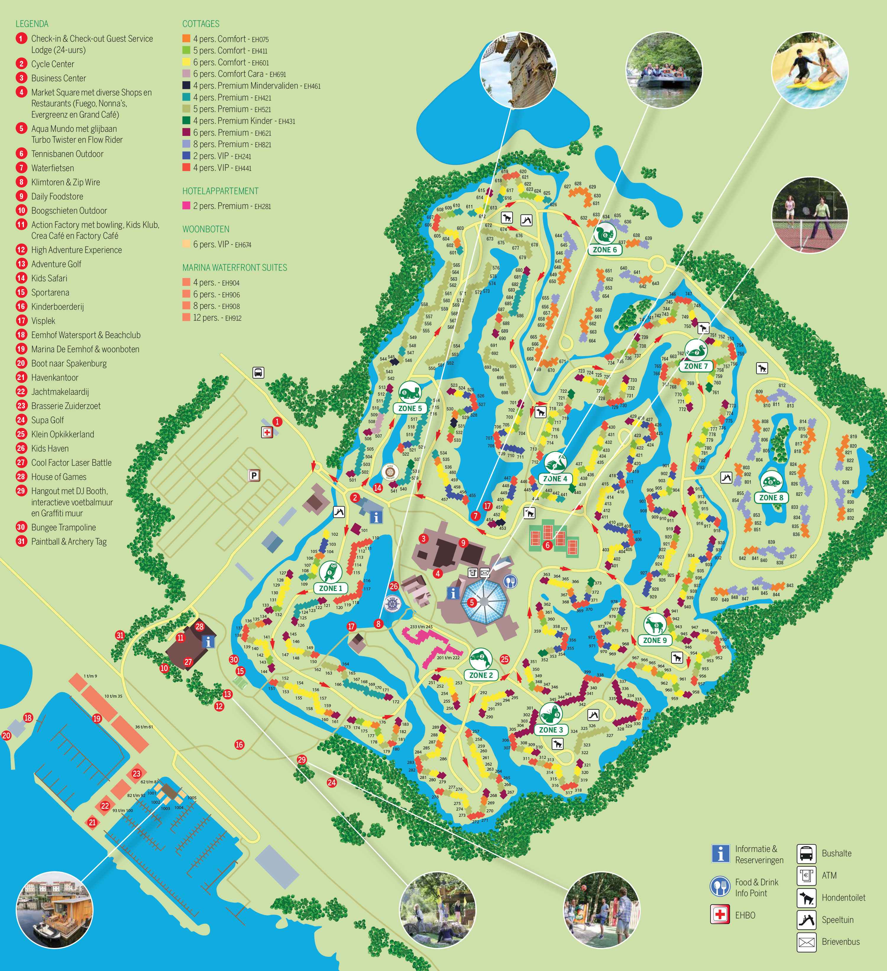 Plattegrond Center Parcs De Eemhof