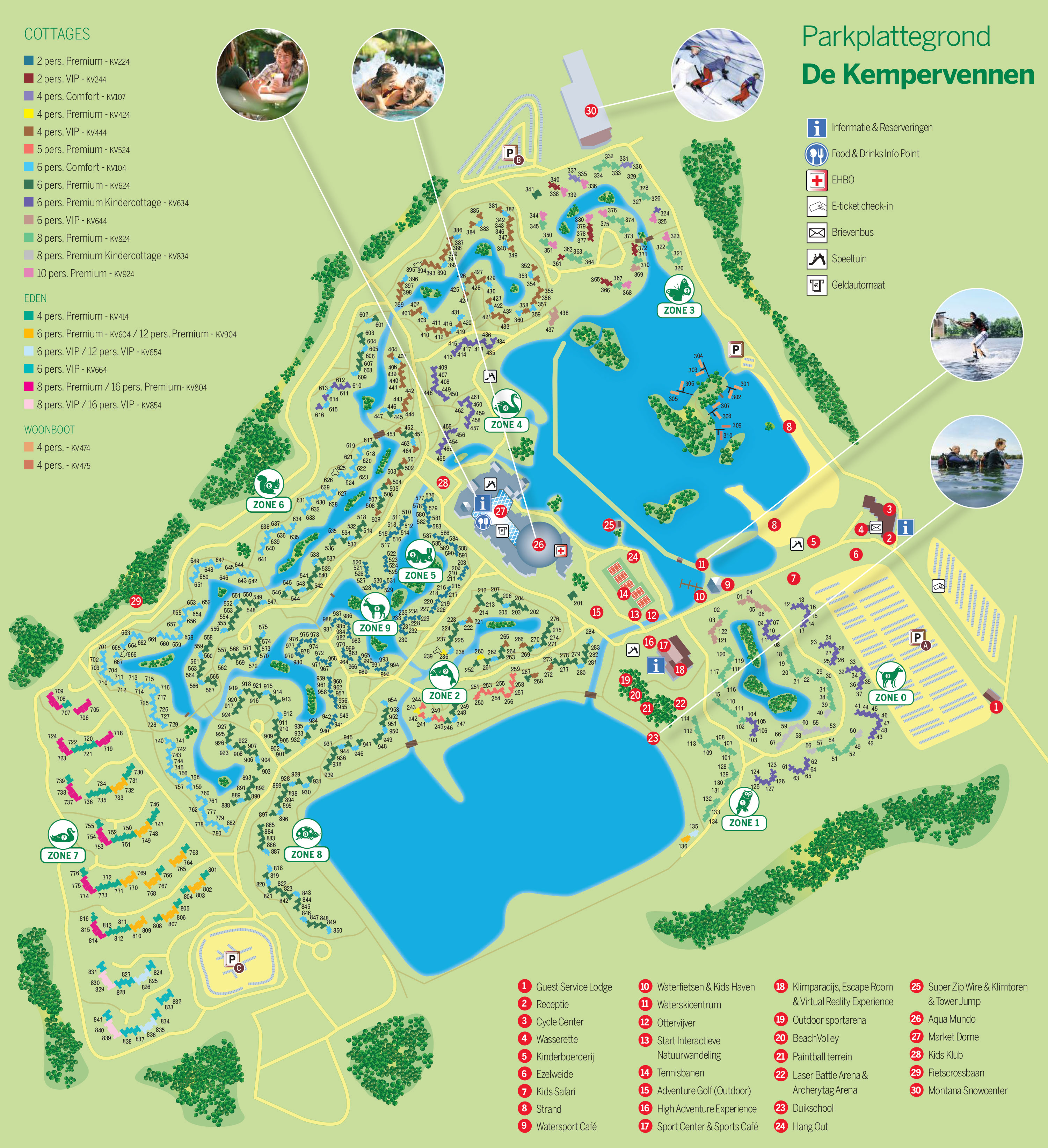 Plattegrond Center Parcs De Kempervennen