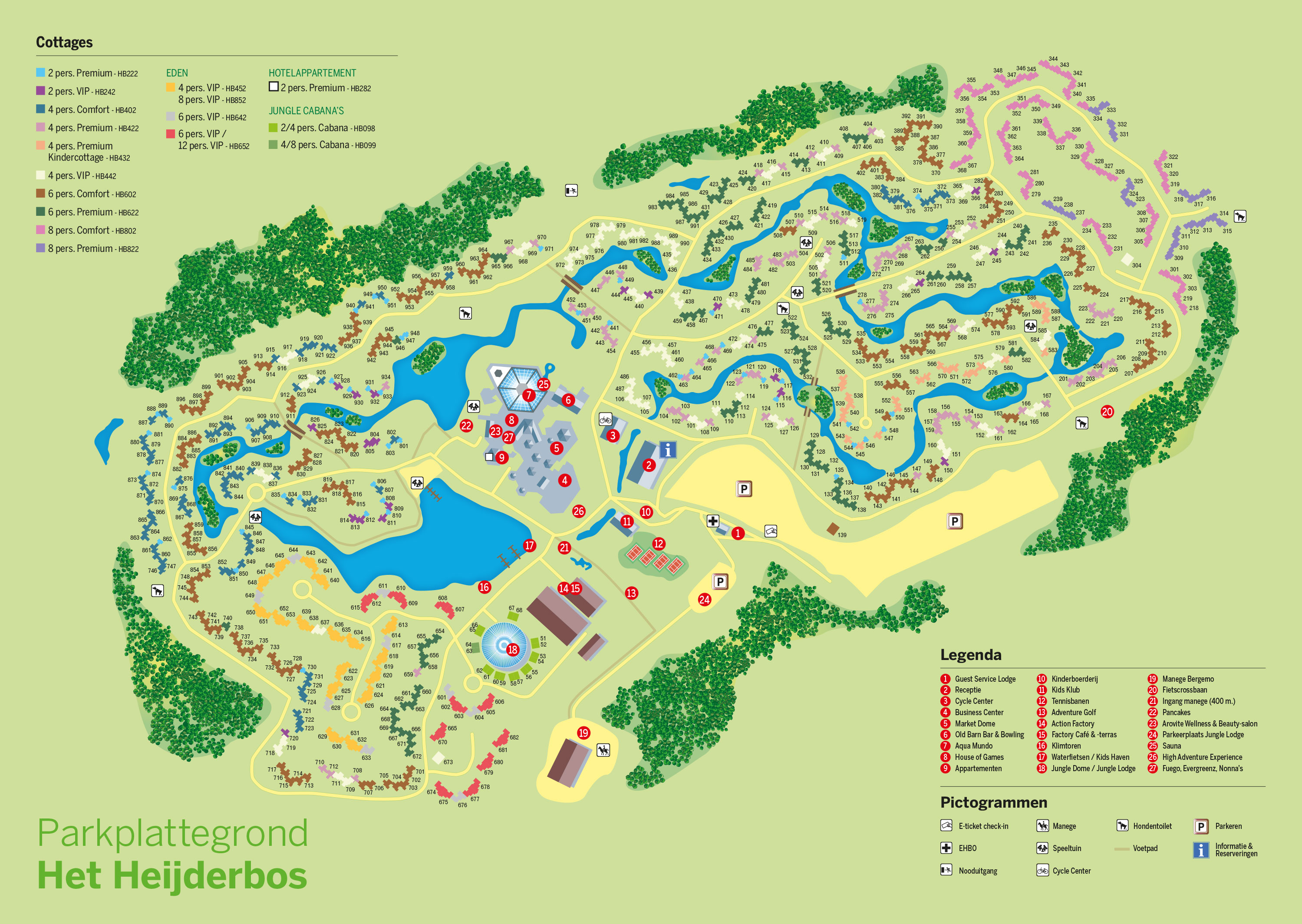 Plattegrond Center Parcs Het Heijderbos