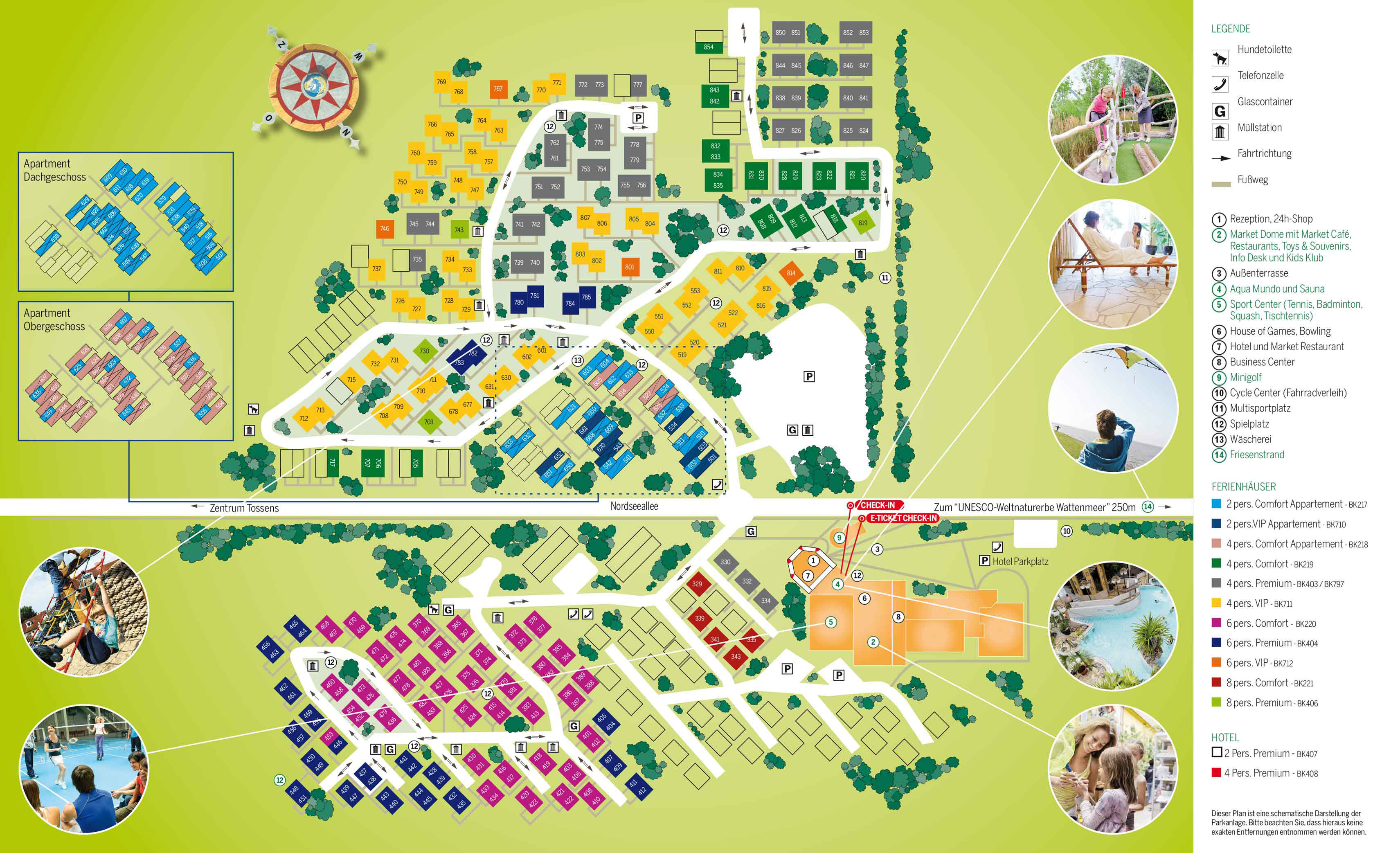 Plattegrond Center Parcs Park Nordseeküste