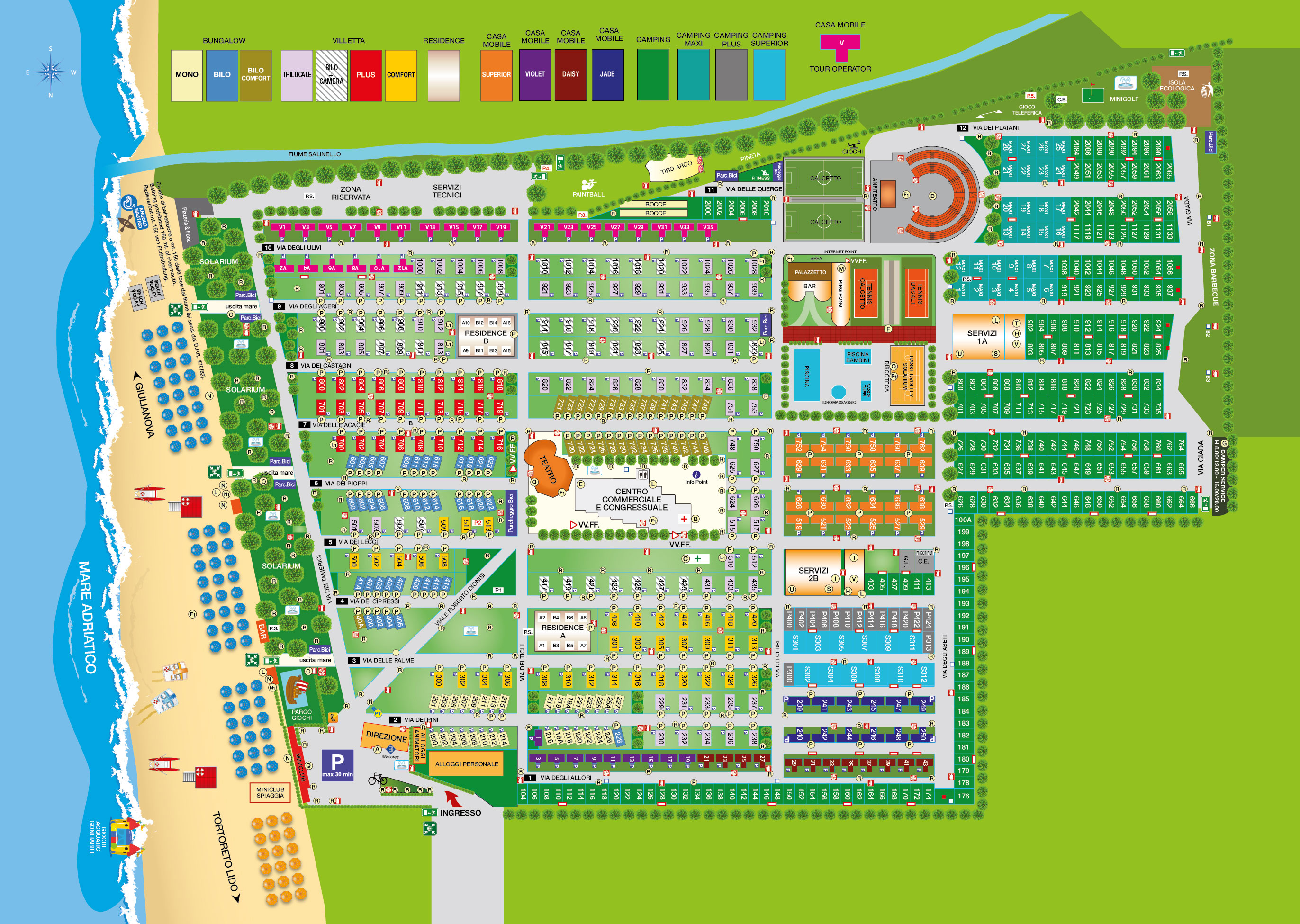 Plattegrond Centro Vacanze Salinello