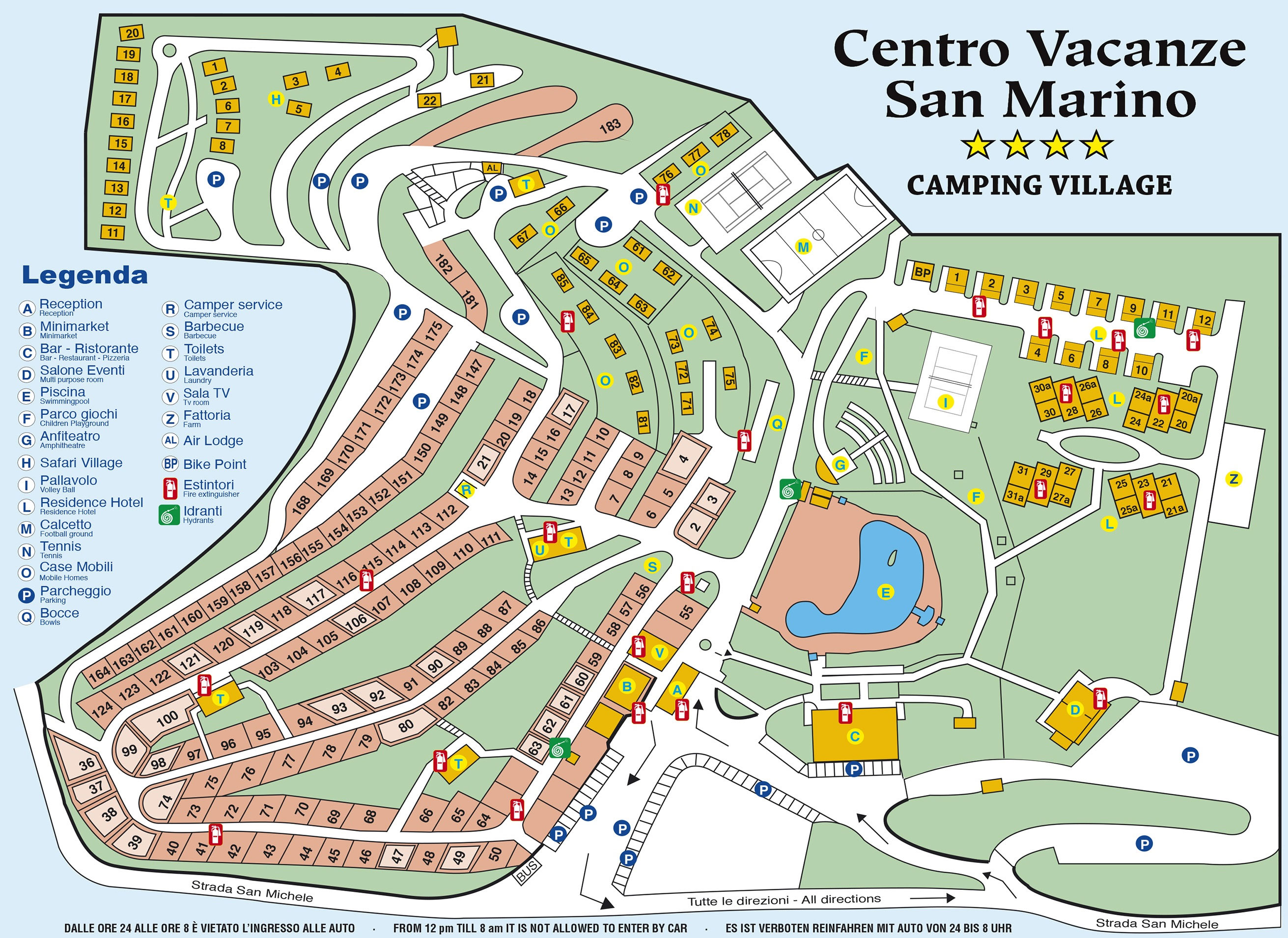 Plattegrond Centro Vacanze San Marino