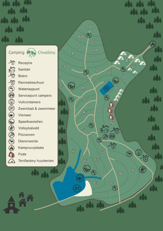 Plattegrond Chvalsiny