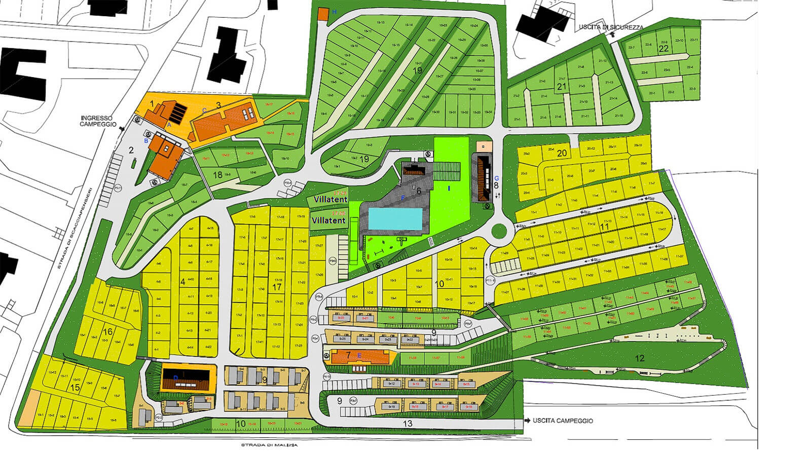 Plattegrond Colleverde Siena