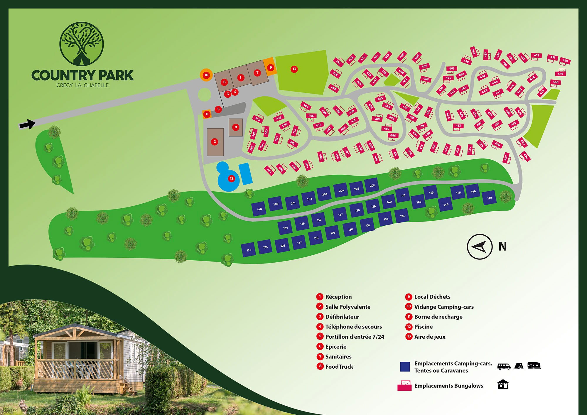 Plattegrond Country Park Crécy La Chapelle