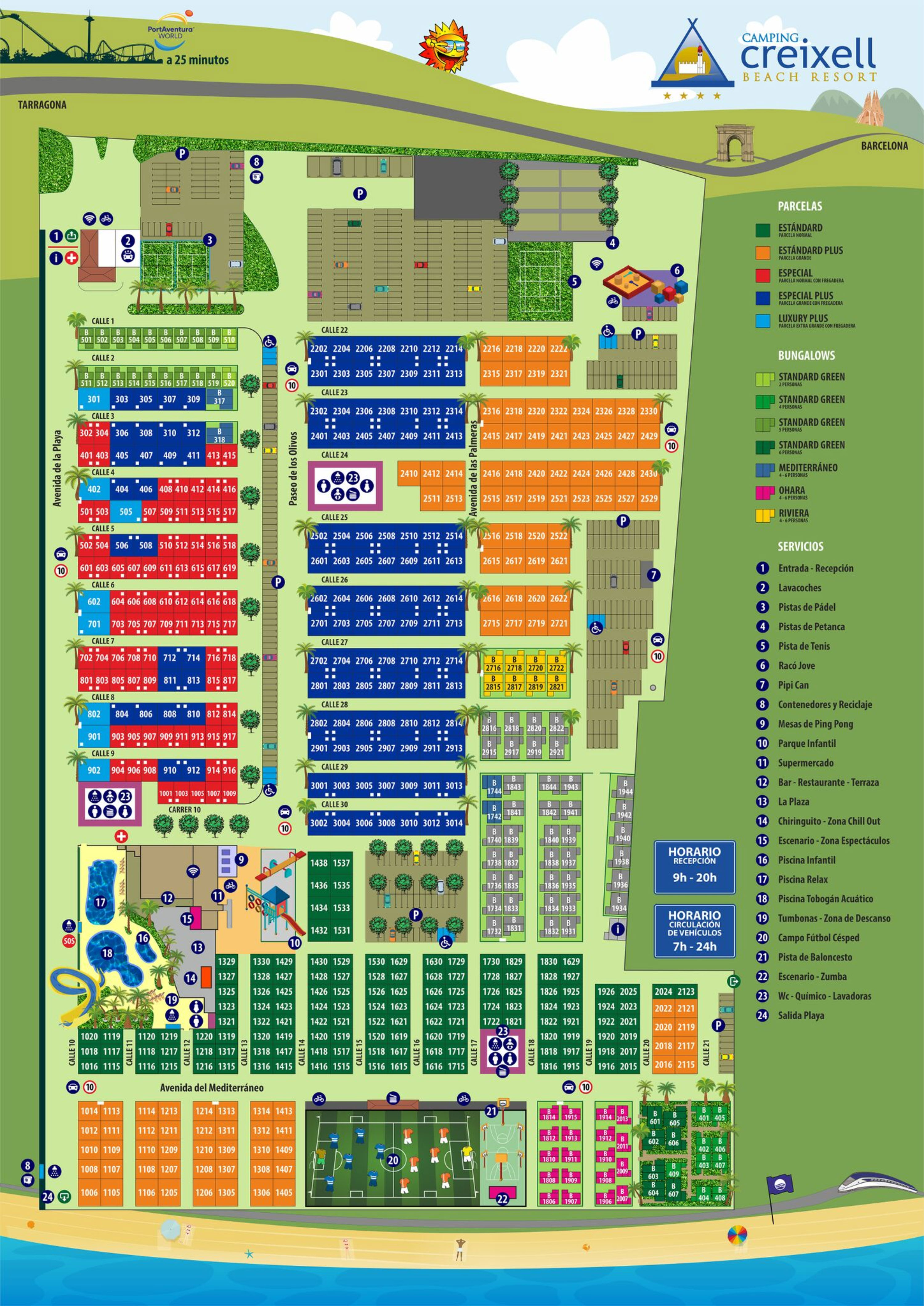 Plattegrond Creixell