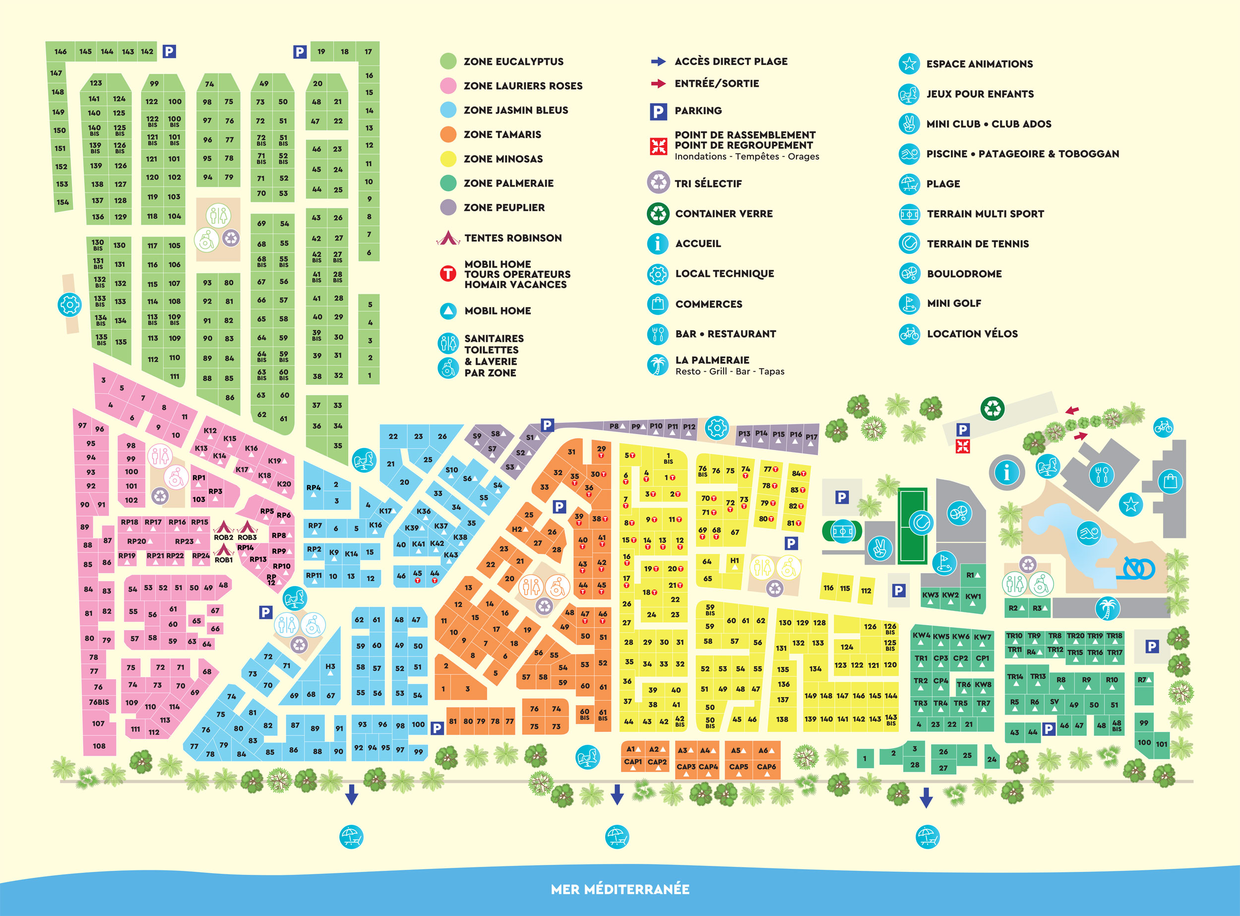 Plattegrond De La Plage et le Bord de Mer