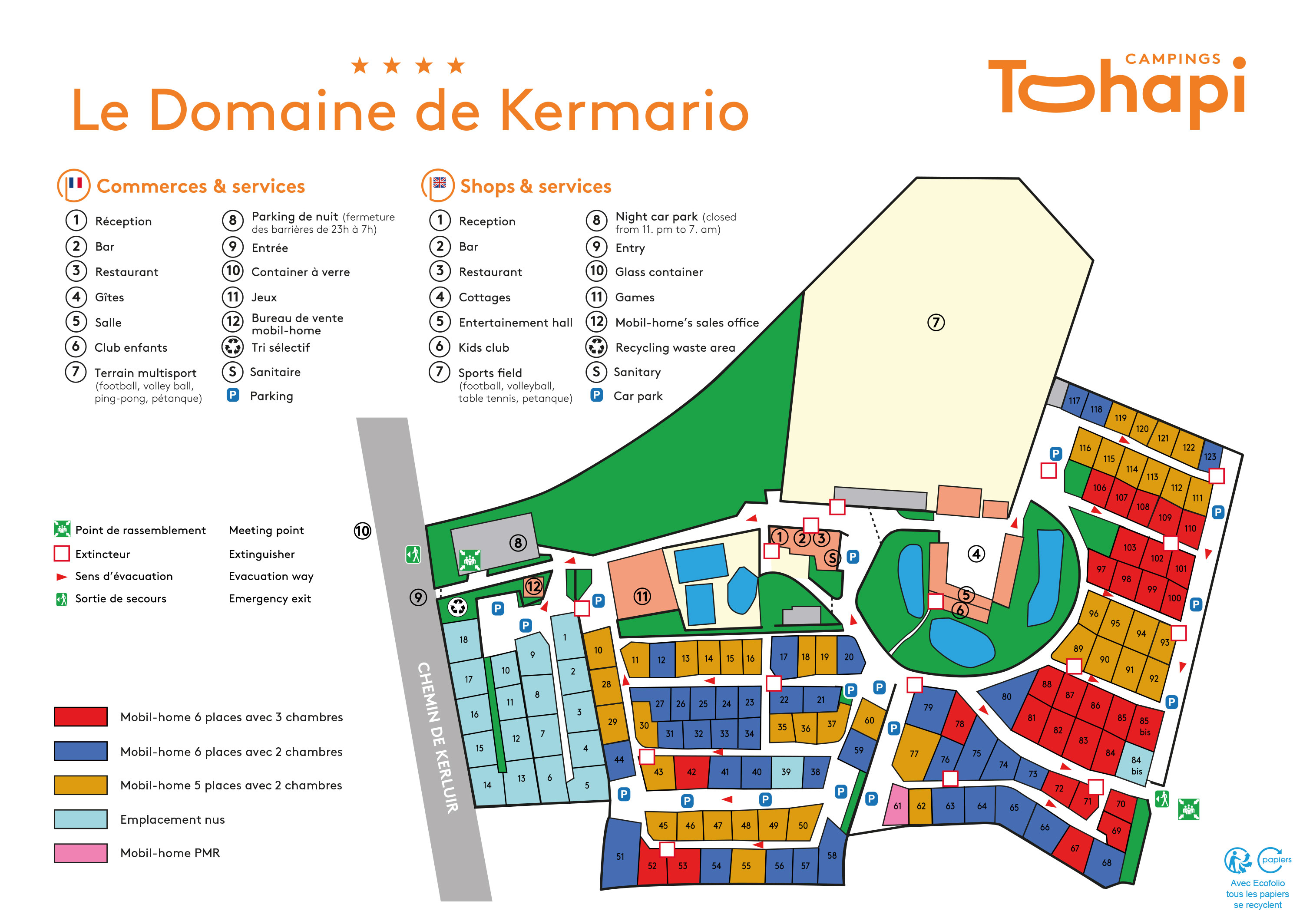 Plattegrond Domaine de Kermario