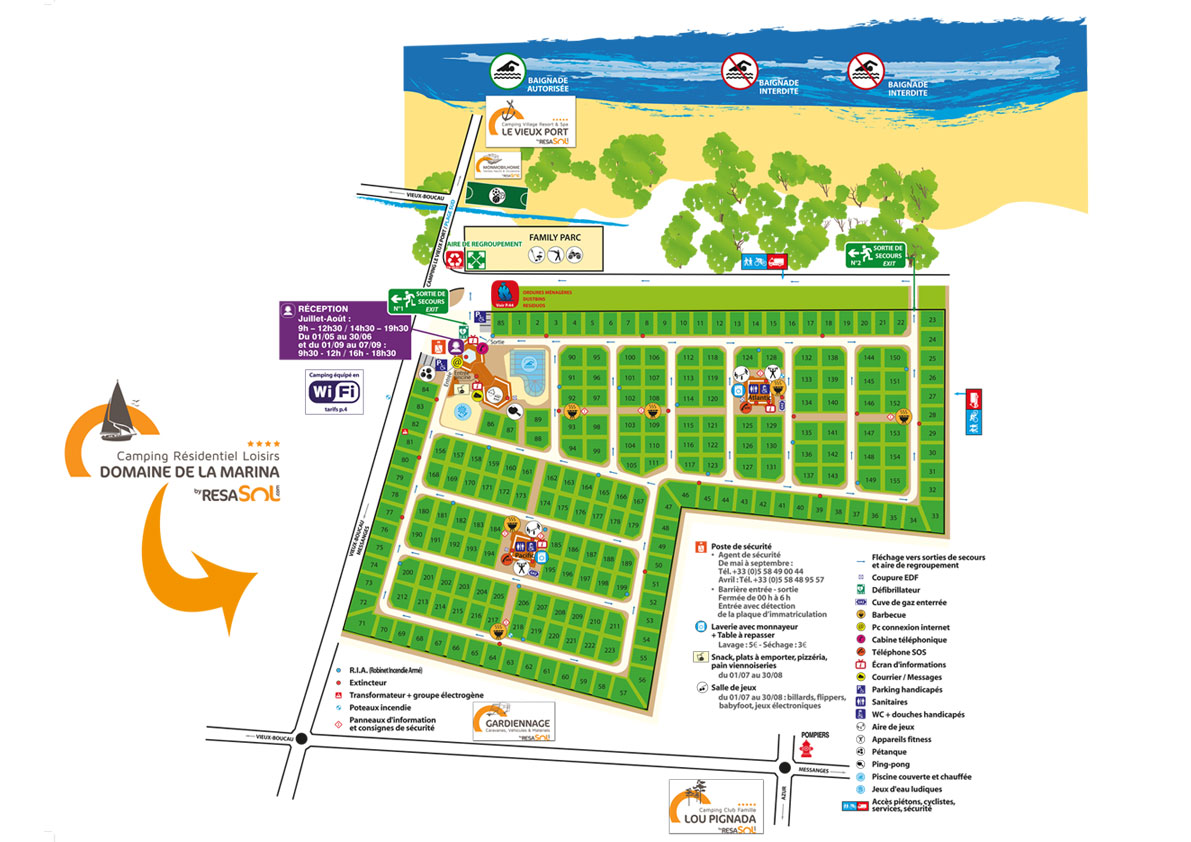 Plattegrond Domaine de la Marina